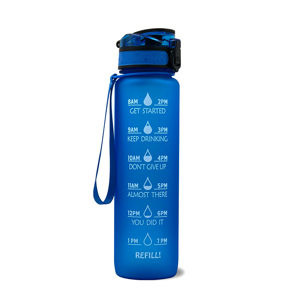 1L Tritan Water Bottle With Time Marker Motivational Water Bottle