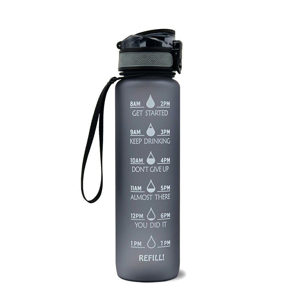 1L Tritan Water Bottle With Time Marker Motivational Water Bottle