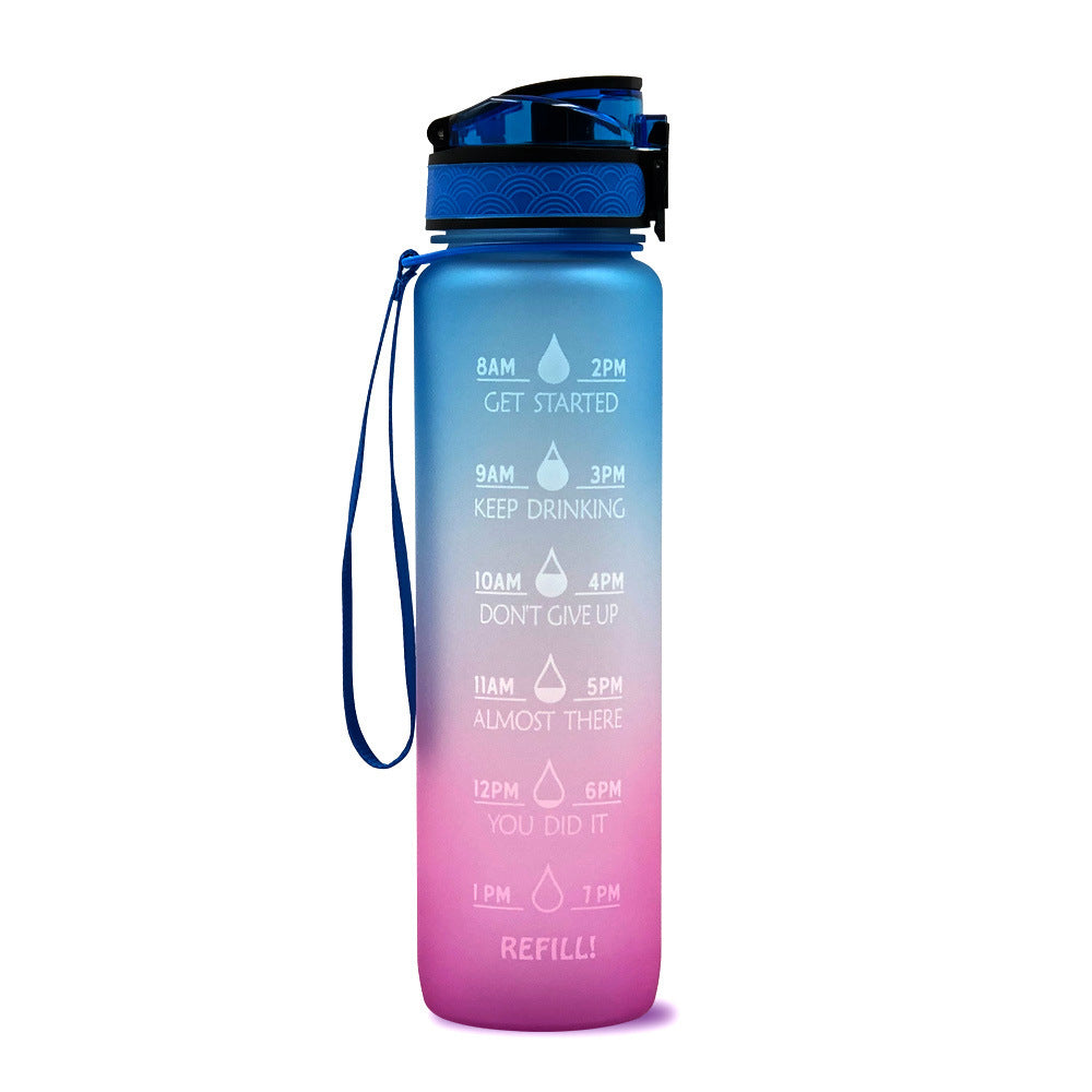 1L Tritan Water Bottle With Time Marker Motivational Water Bottle