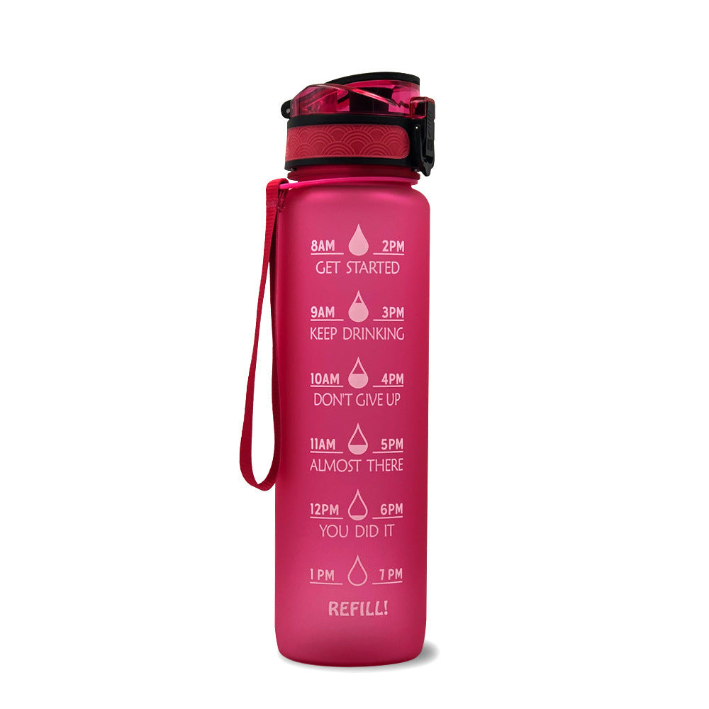 1L Tritan Water Bottle With Time Marker Motivational Water Bottle