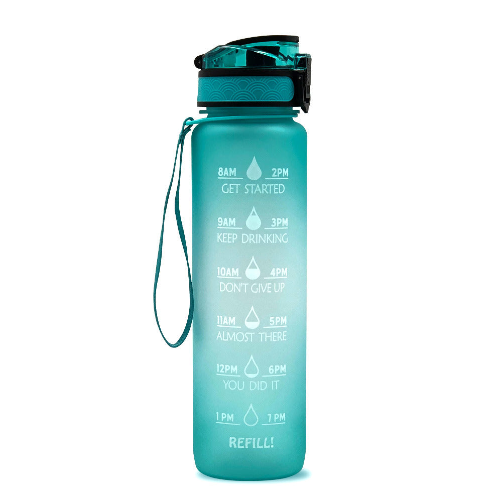 1L Tritan Water Bottle With Time Marker Motivational Water Bottle