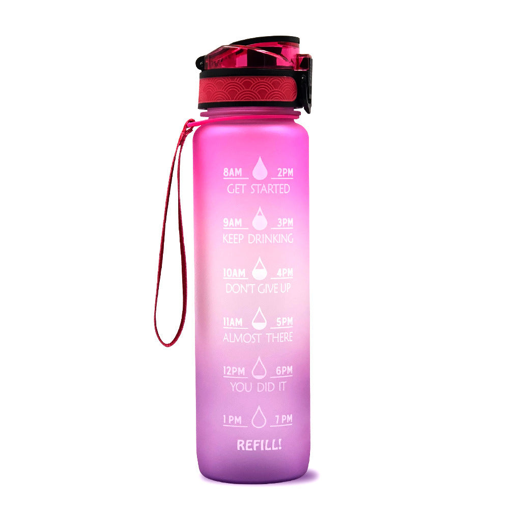 1L Tritan Water Bottle With Time Marker Motivational Water Bottle