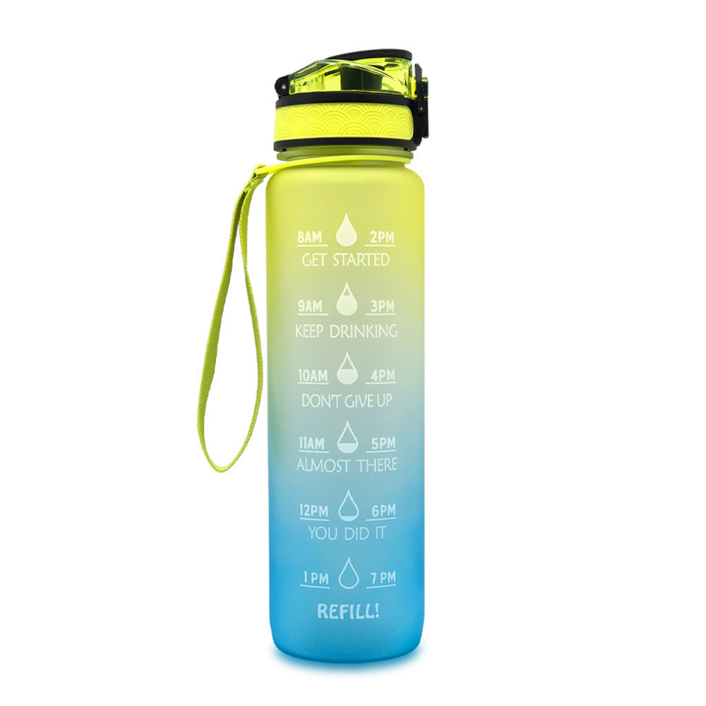 1L Tritan Water Bottle With Time Marker Motivational Water Bottle