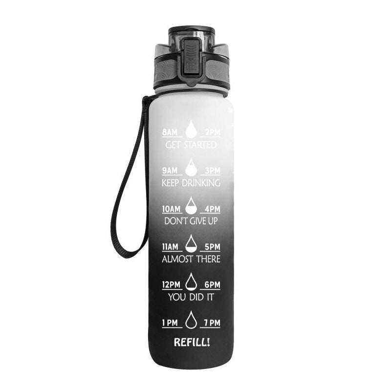 1L Tritan Water Bottle With Time Marker Motivational Water Bottle