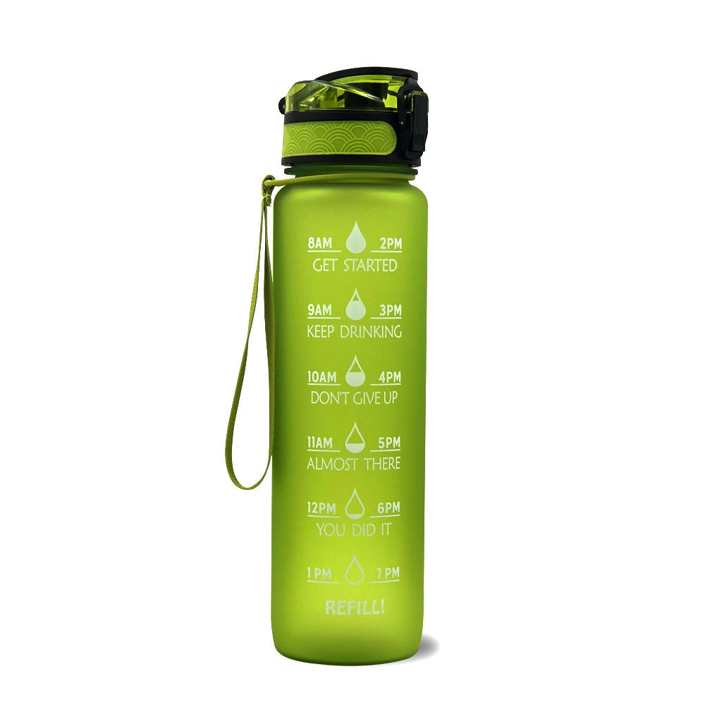 1L Tritan Water Bottle With Time Marker Motivational Water Bottle