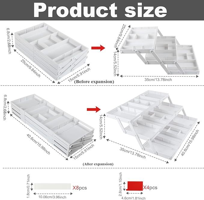 3 Tier Expandable Drawer Organizer