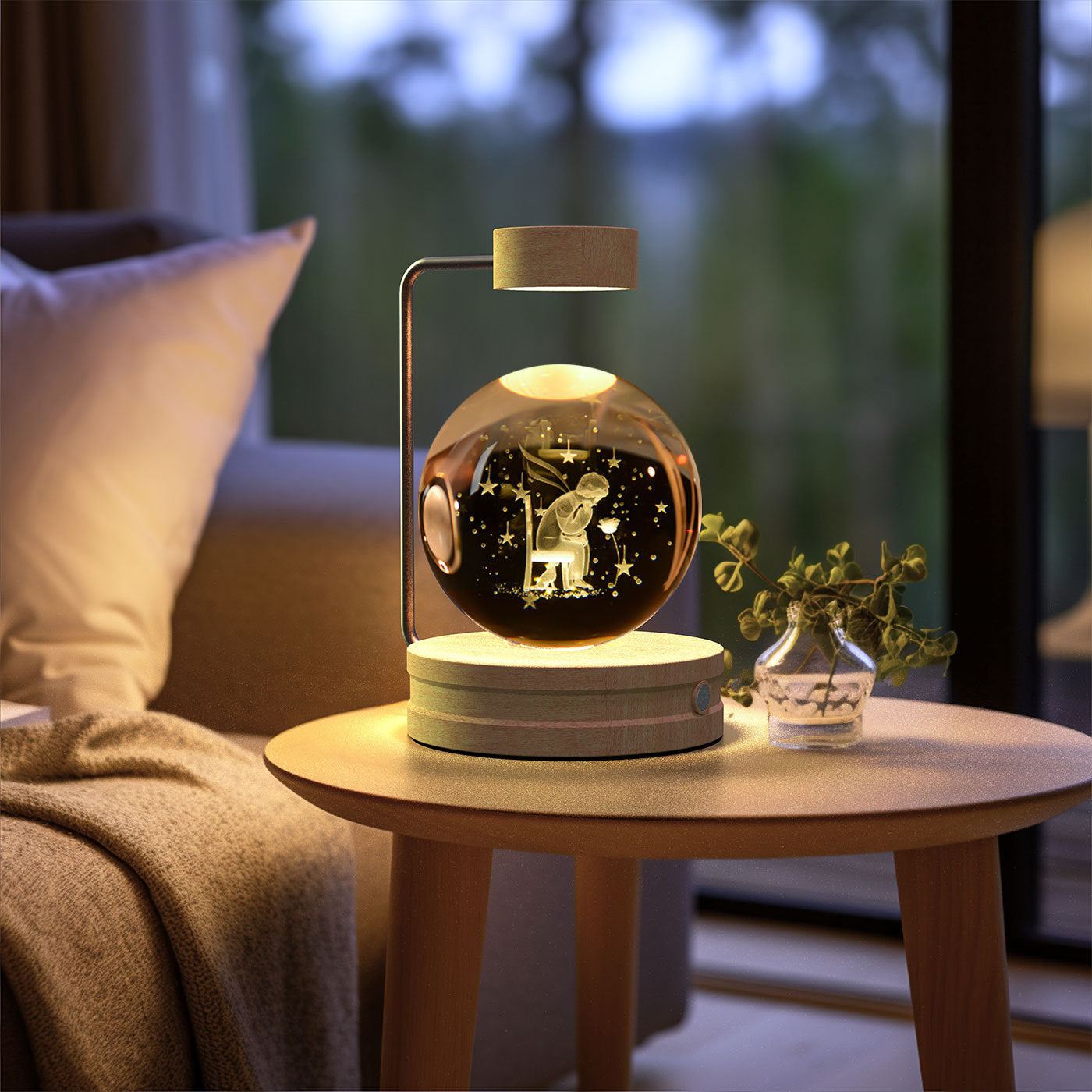 Crystal Ball Cosmic Indoor Night Light USB Power