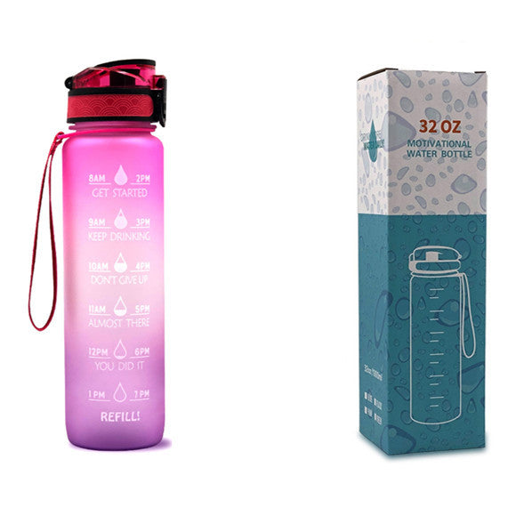 1L Tritan Water Bottle With Time Marker Motivational Water Bottle