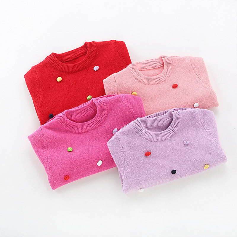 Girls' Round Neck Sweater