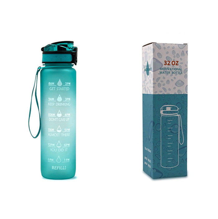 1L Tritan Water Bottle With Time Marker Motivational Water Bottle