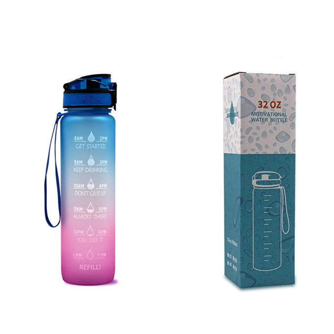 1L Tritan Water Bottle With Time Marker Motivational Water Bottle