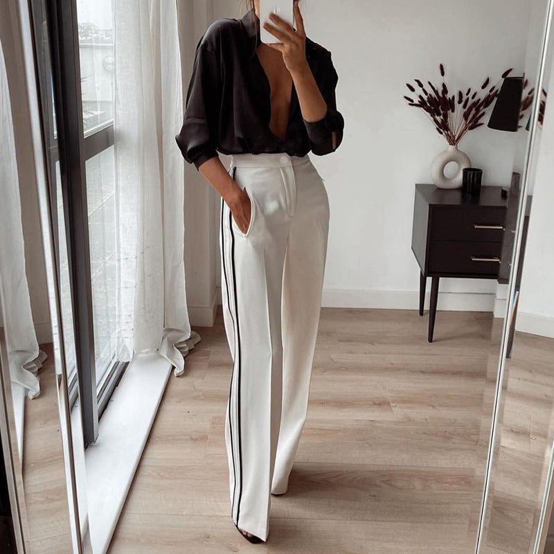 European And American Fashion Cool Straight-leg Trousers