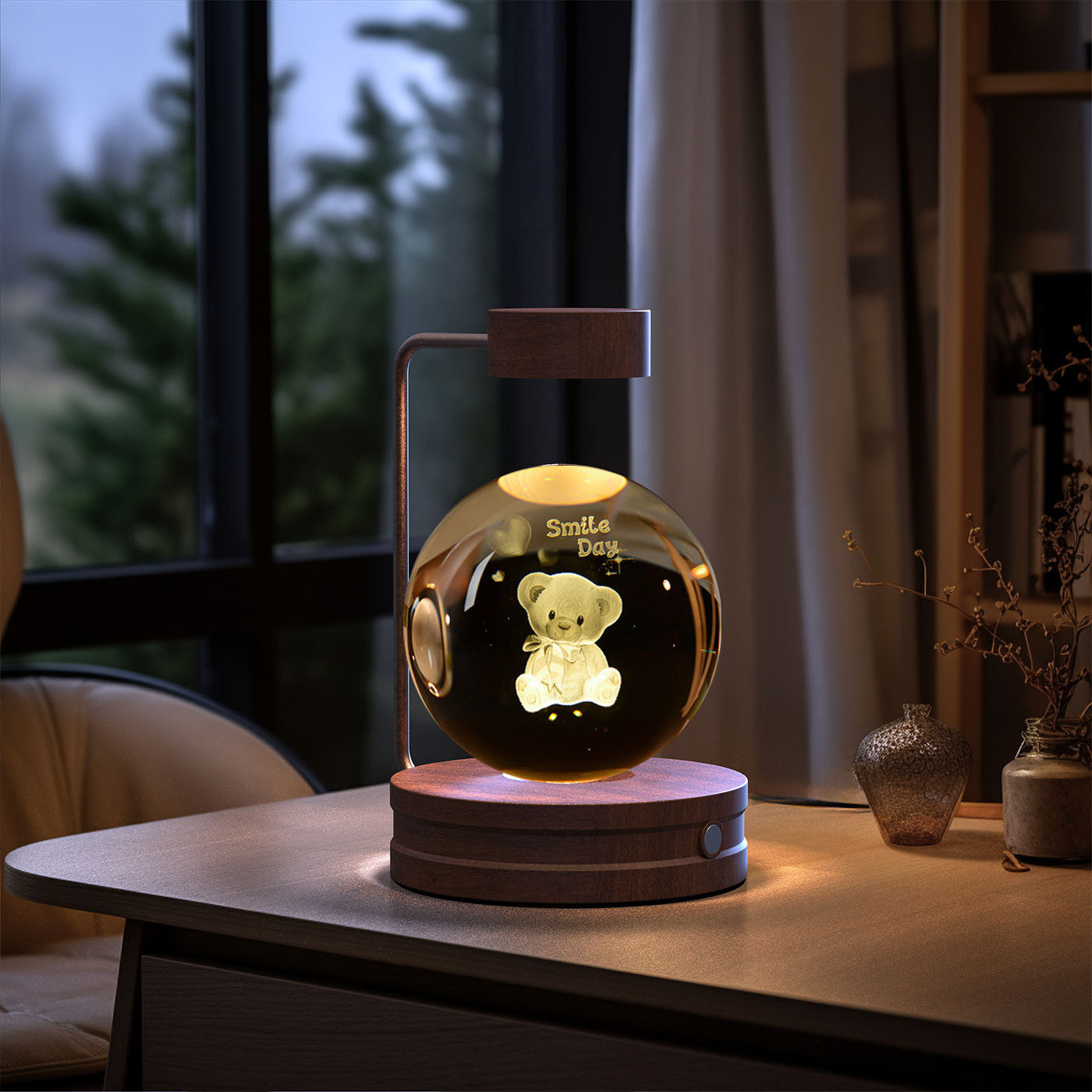 Crystal Ball Cosmic Indoor Night Light USB Power