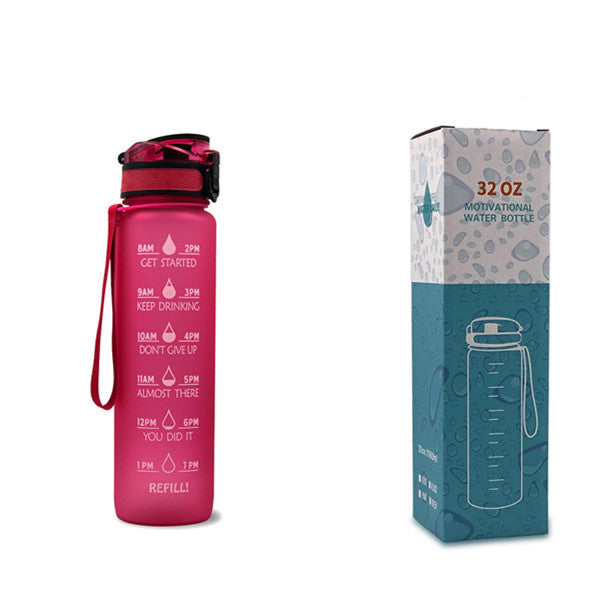 1L Tritan Water Bottle With Time Marker Motivational Water Bottle