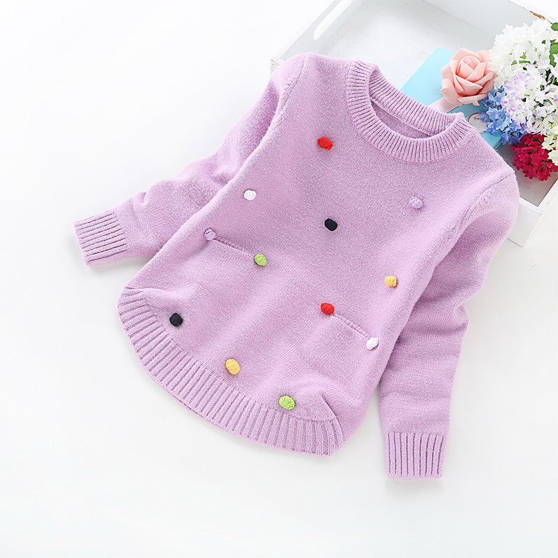 Girls' Round Neck Sweater