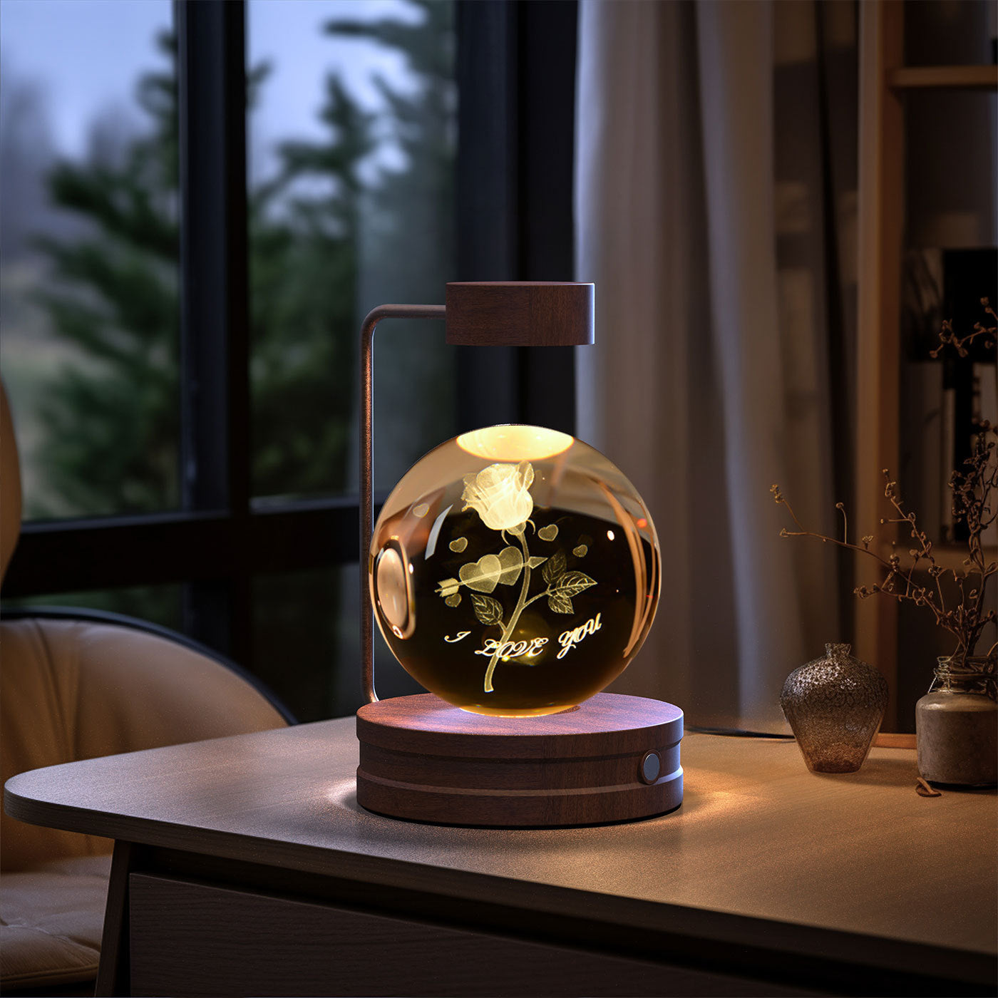 Crystal Ball Cosmic Indoor Night Light USB Power