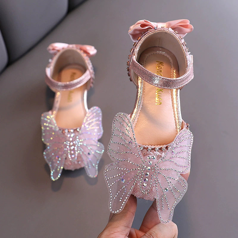 Elsa Snow White Cinderella Shoes with Bow