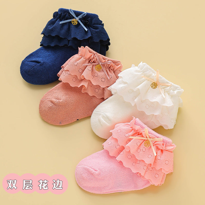 0-18 Months Spring and Winter Fashion Lace Princess Socks