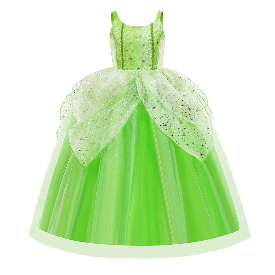 Kids Princess Dress With Wings tinker bell