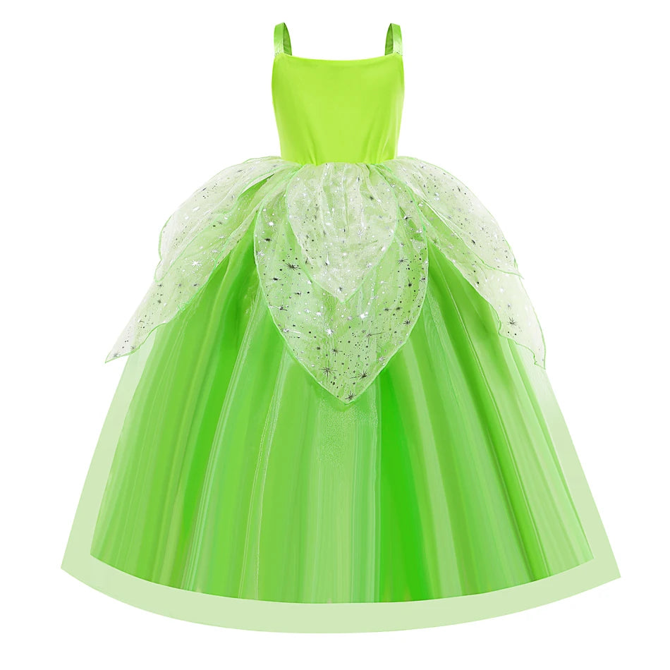 Kids Princess Dress With Wings tinker bell