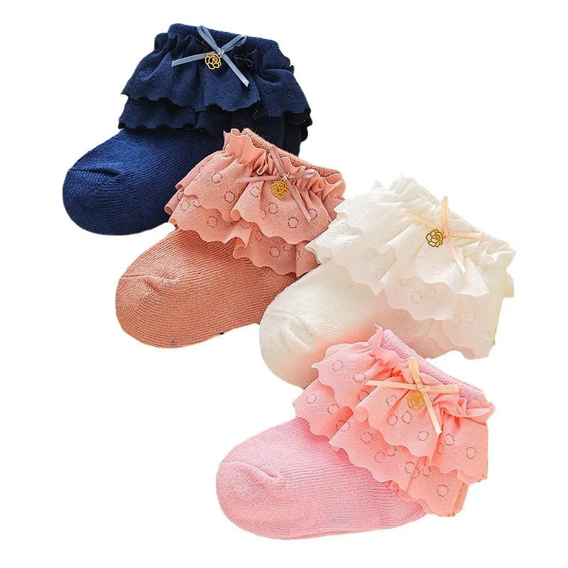 0-18 Months Spring and Winter Fashion Lace Princess Socks