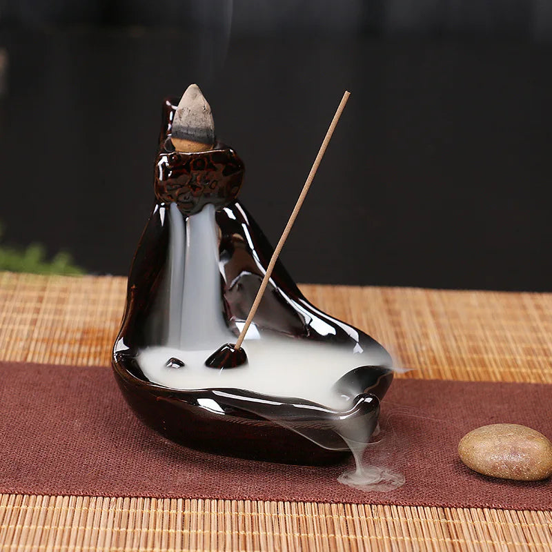 ceramic crafts aromatherapy burner bergamot tower incense burner Reflux incense burner alpine flowing water ornaments.