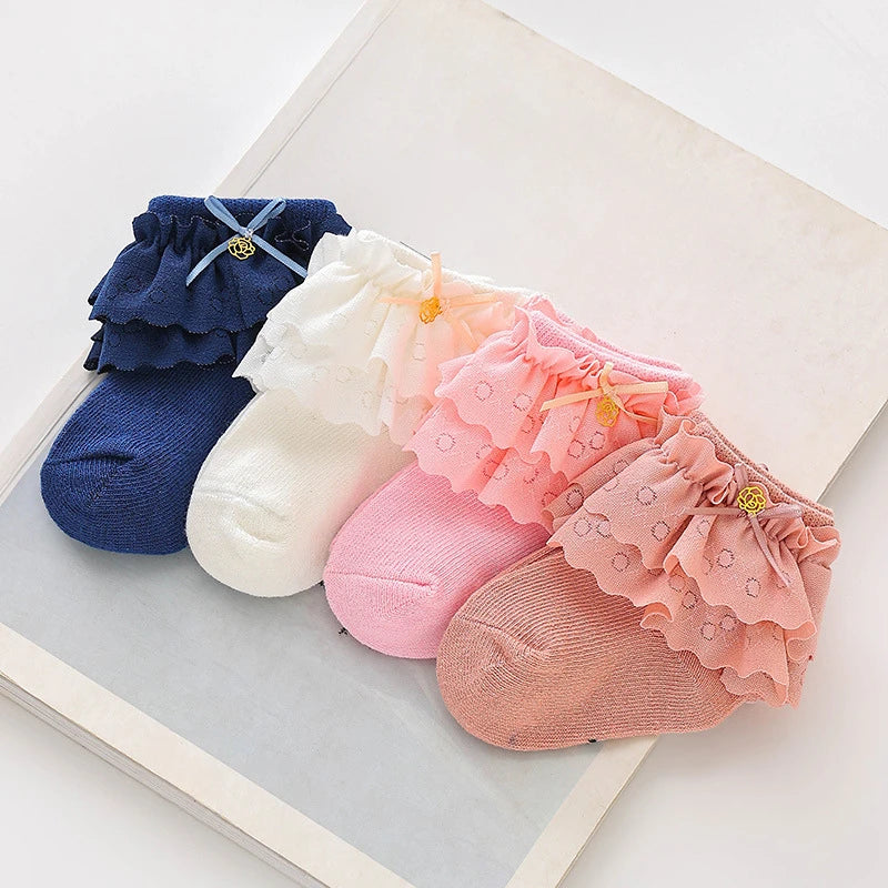 0-18 Months Spring and Winter Fashion Lace Princess Socks