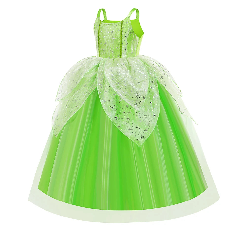 Kids Princess Dress With Wings tinker bell