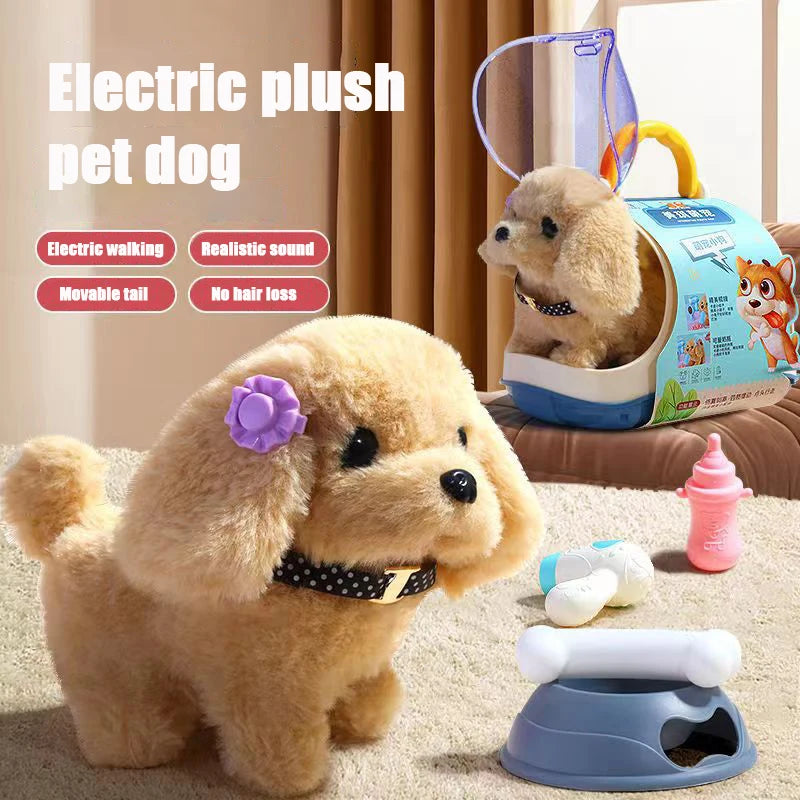 Electronic Pet Dog Toy Walking, Vibrating Automatic Moving Electric Puppy