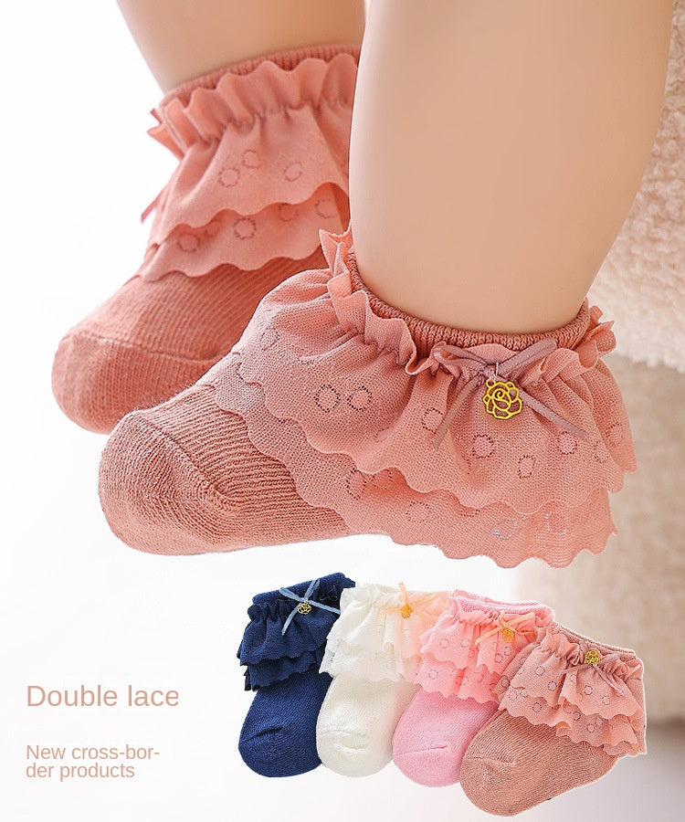 0-18 Months Spring and Winter Fashion Lace Princess Socks