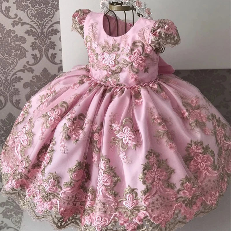 Toddler Girl Flower Lace Princess Dresses Formal Evening