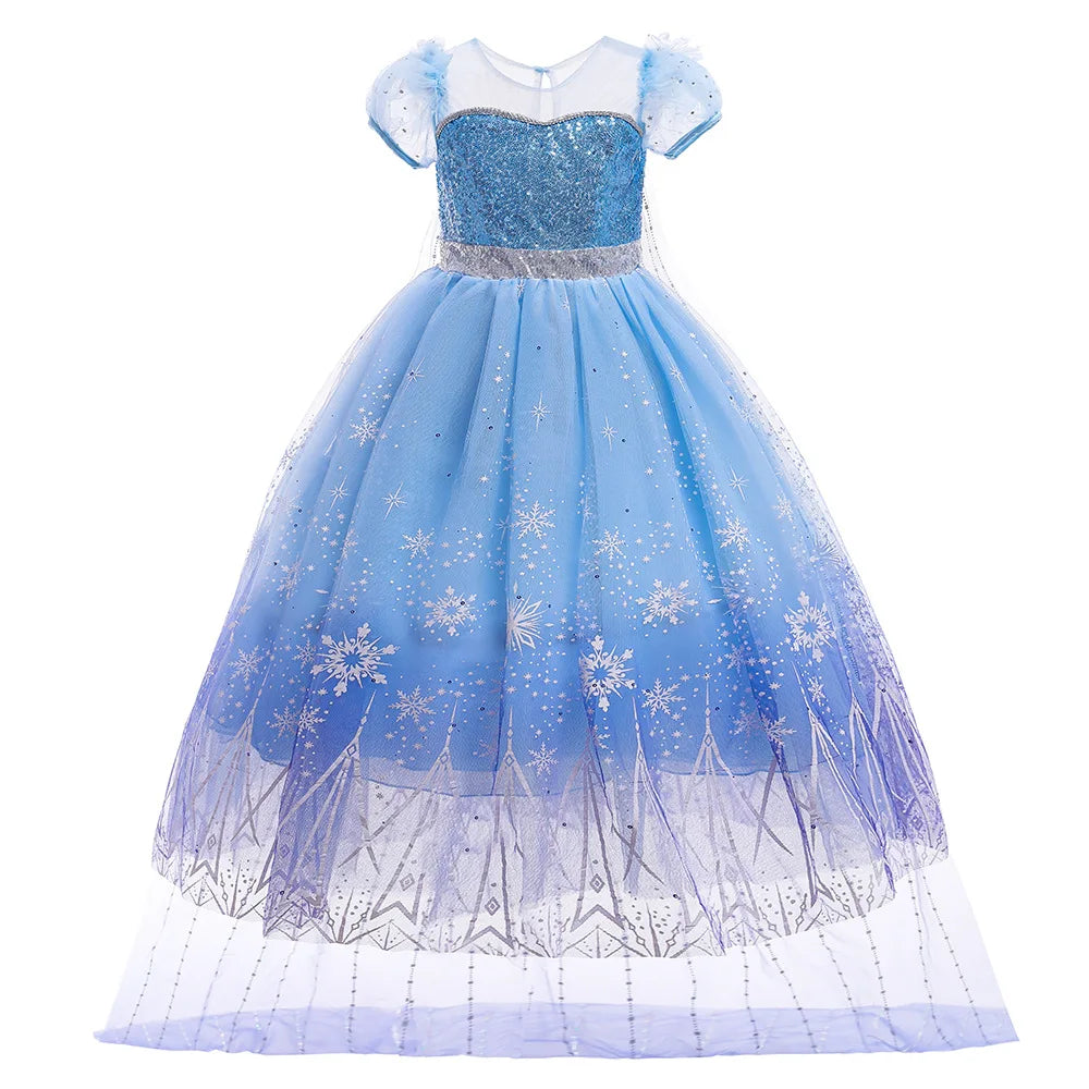 Girls Elsa Cosplay Princess Costume Frozen