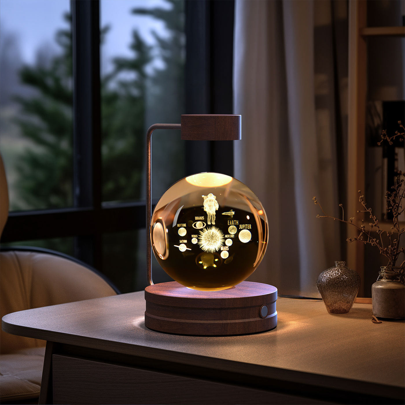 Crystal Ball Cosmic Indoor Night Light USB Power