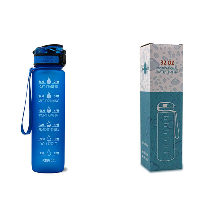 1L Tritan Water Bottle With Time Marker Motivational Water Bottle