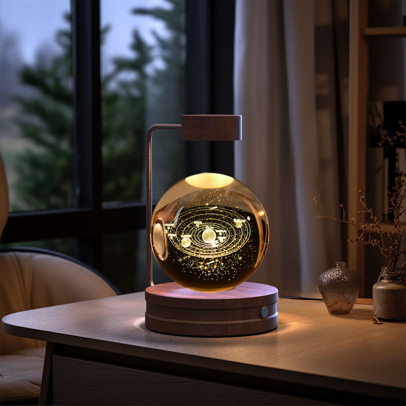 Crystal Ball Cosmic Indoor Night Light USB Power