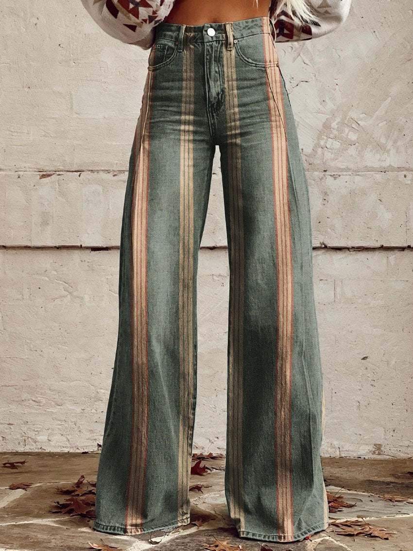 Women's Casual And Fashionable Denim Wide Leg Pants