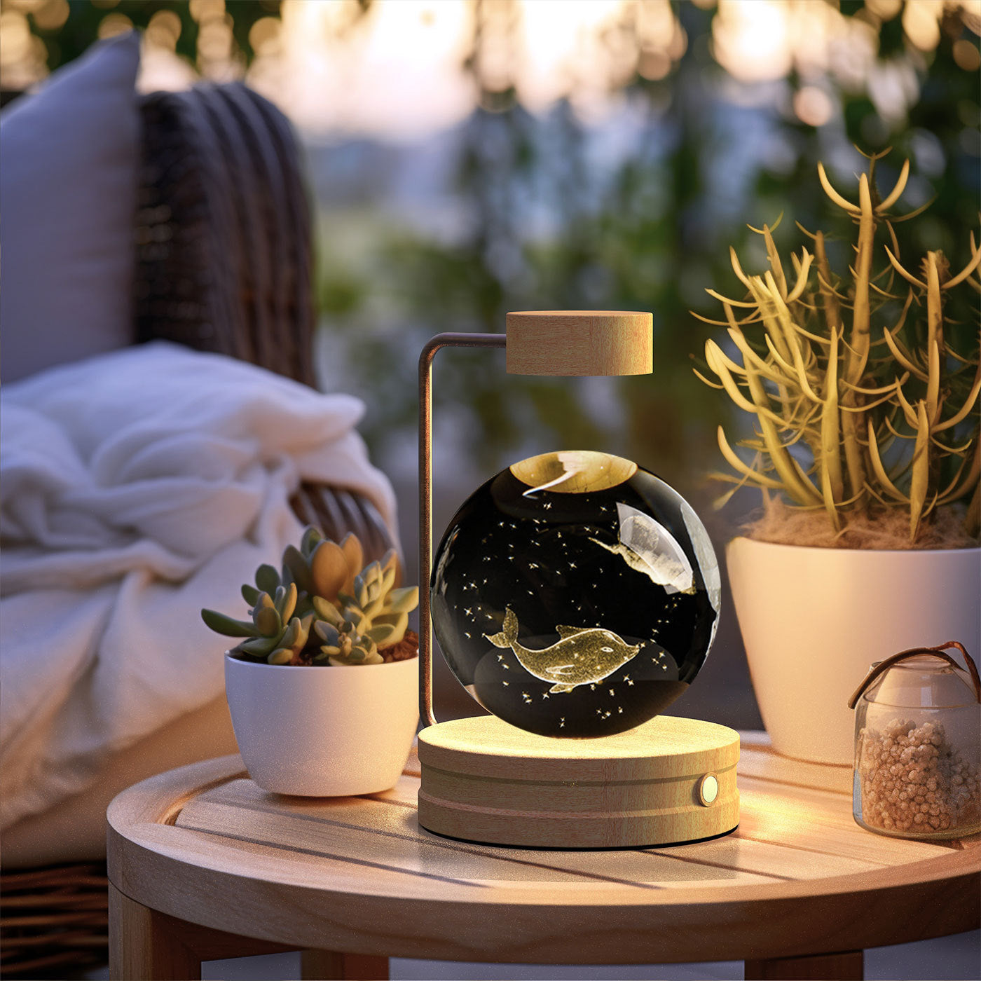 Crystal Ball Cosmic Indoor Night Light USB Power