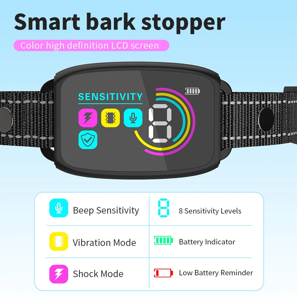 Smart Automatic Anti Barking Dog Collar Rechargeable