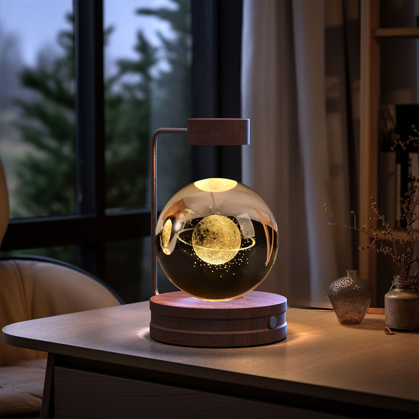 Crystal Ball Cosmic Indoor Night Light USB Power