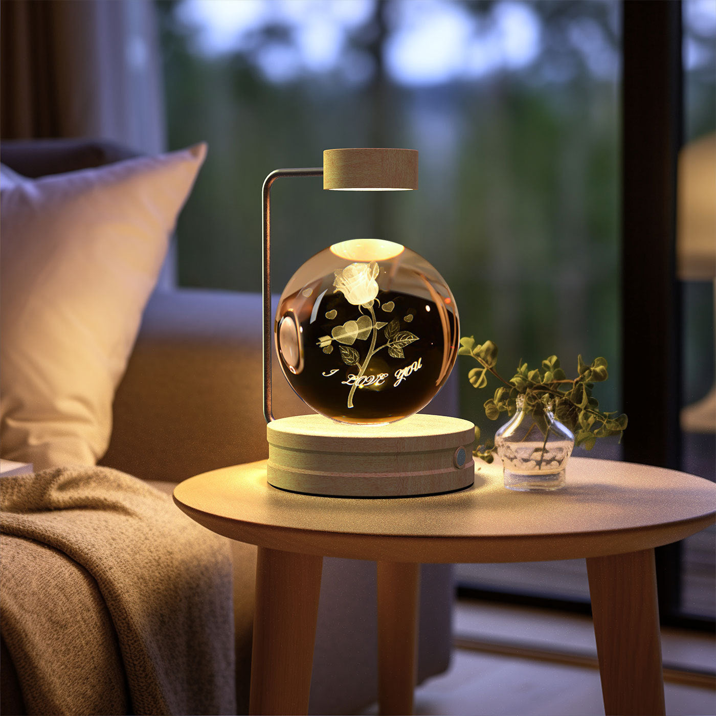 Crystal Ball Cosmic Indoor Night Light USB Power