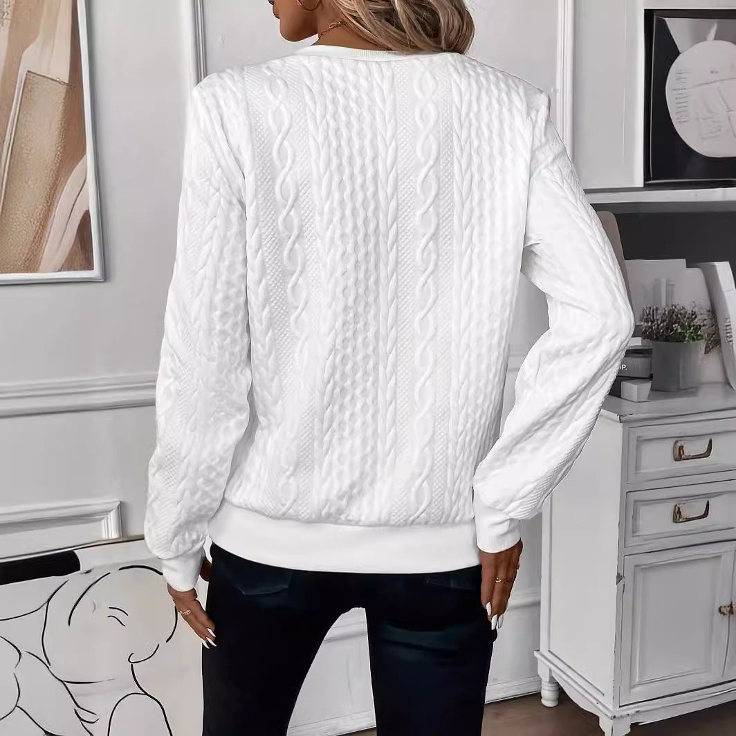 Pullover Half Long-sleeve Zipper Sweaters