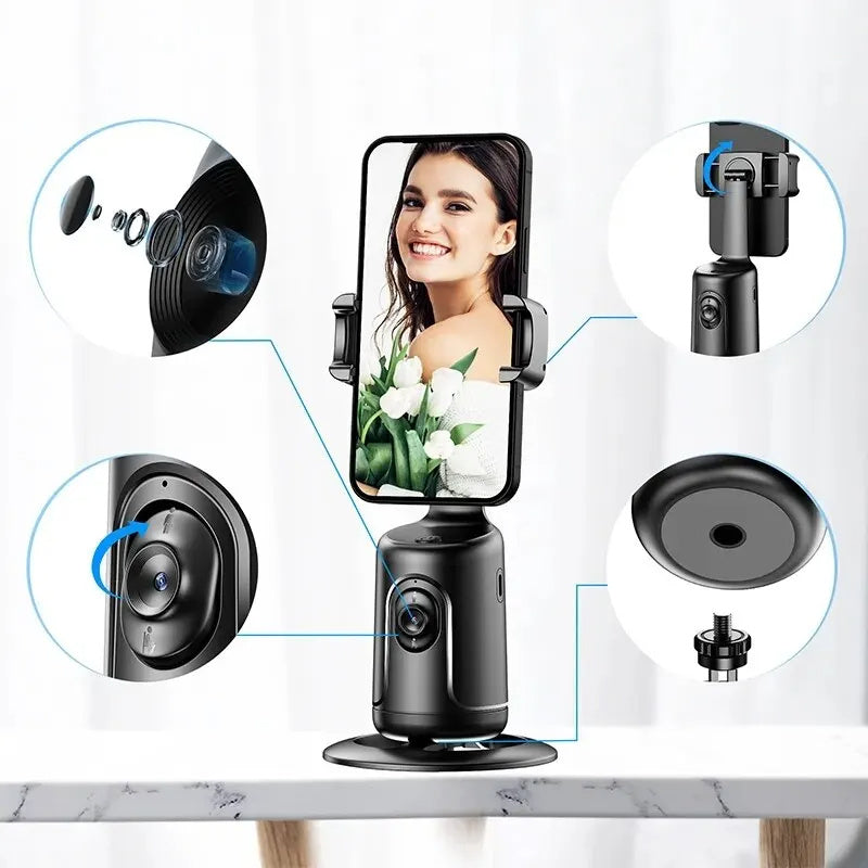 360 Auto Face Tracking Gimbal Phone Holder For Smartphone Tripod