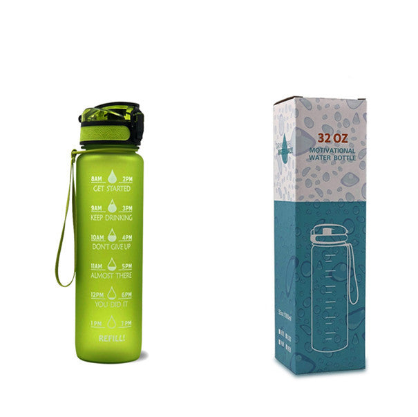 1L Tritan Water Bottle With Time Marker Motivational Water Bottle