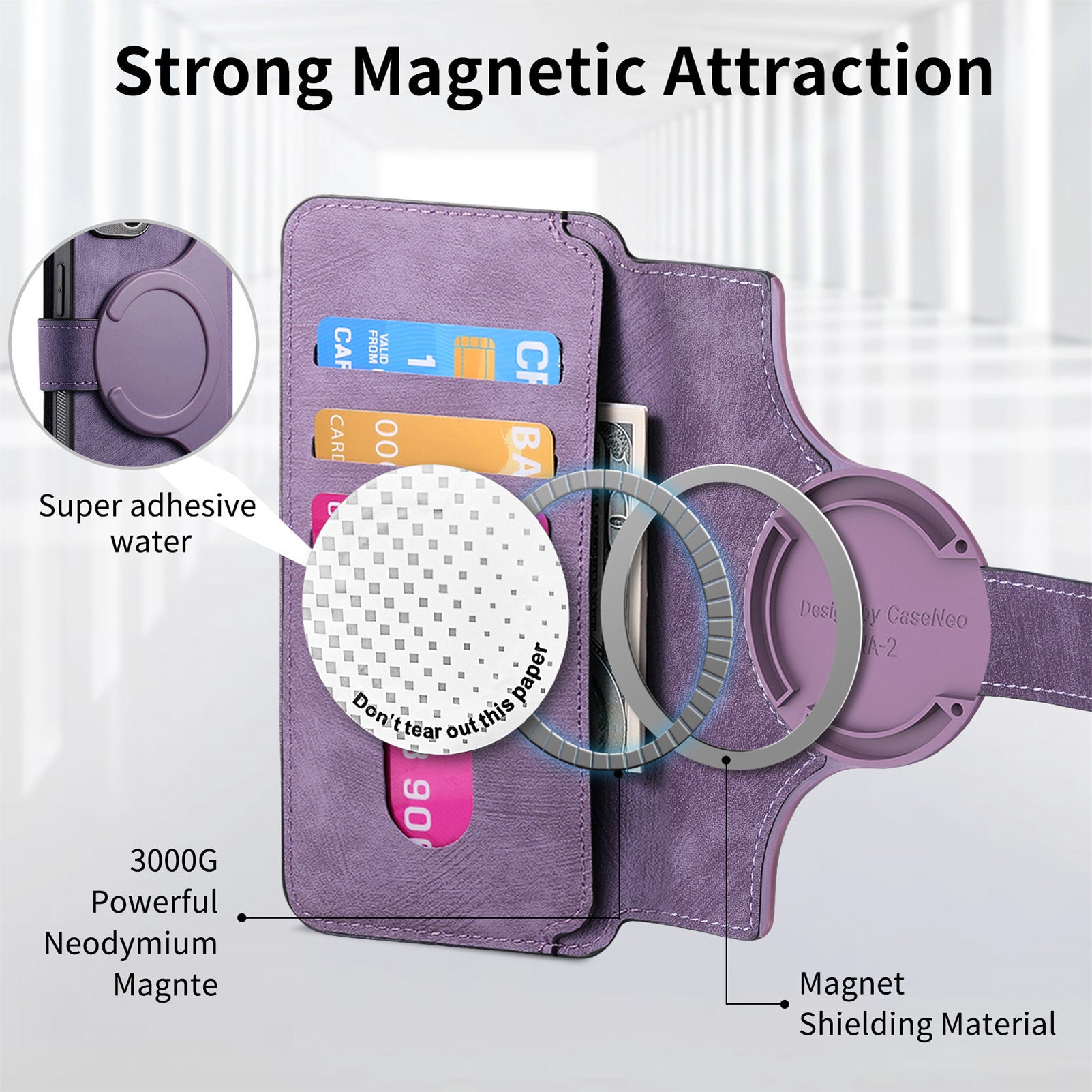 Magnetic Separation Phone Case Magsafe Strong Magnetic Flip Leather Case